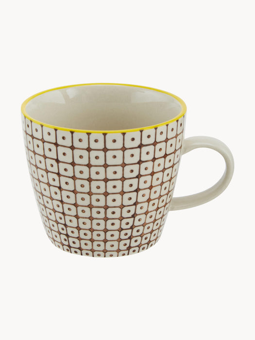 Mugs Carla with Small Pattern, Set of 6