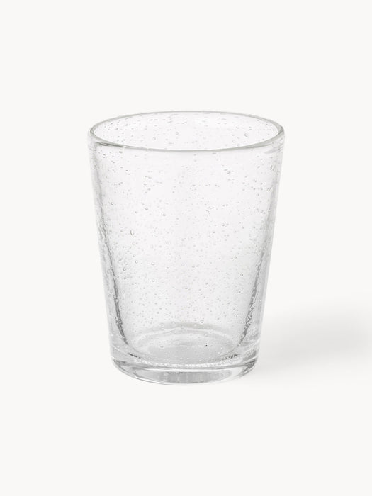 Mouth-Blown Tumblers Bubble with Decorative Air Bubbles Set of 4