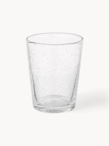 Mouth-Blown Tumblers Bubble with Decorative Air Bubbles, Set of 4