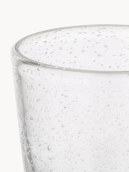 Mouth-Blown Tumblers Bubble with Decorative Air Bubbles Set of 4
