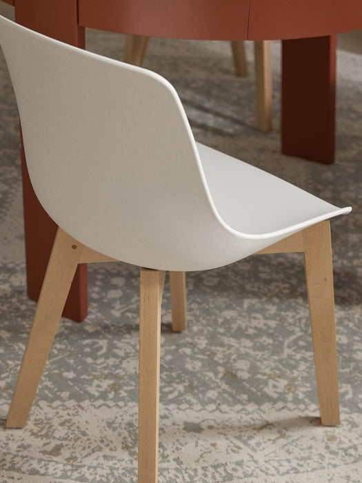 Dining Chairs Dave with Wooden Legs Set of 2