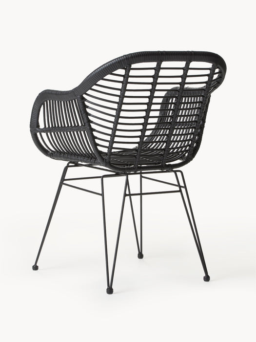 Polyrattan Dining Dining Chairs Costa with Armrests Set of 2