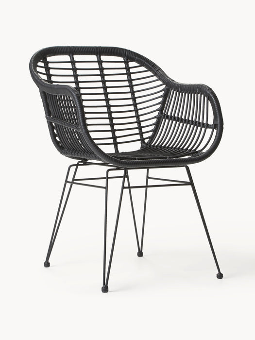 Polyrattan Dining Dining Chairs Costa with Armrests Set of 2