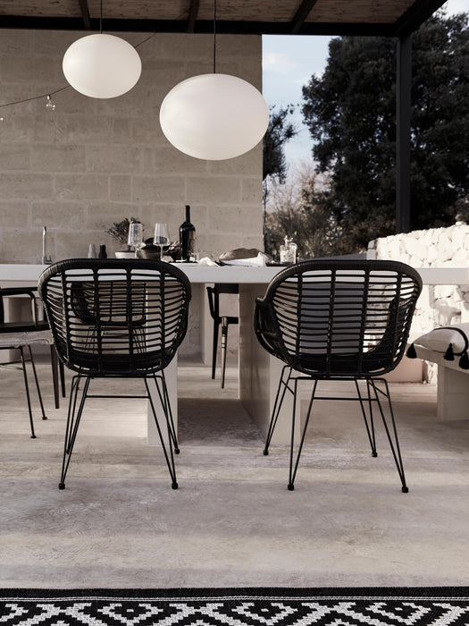 Polyrattan Dining Dining Chairs Costa with Armrests Set of 2