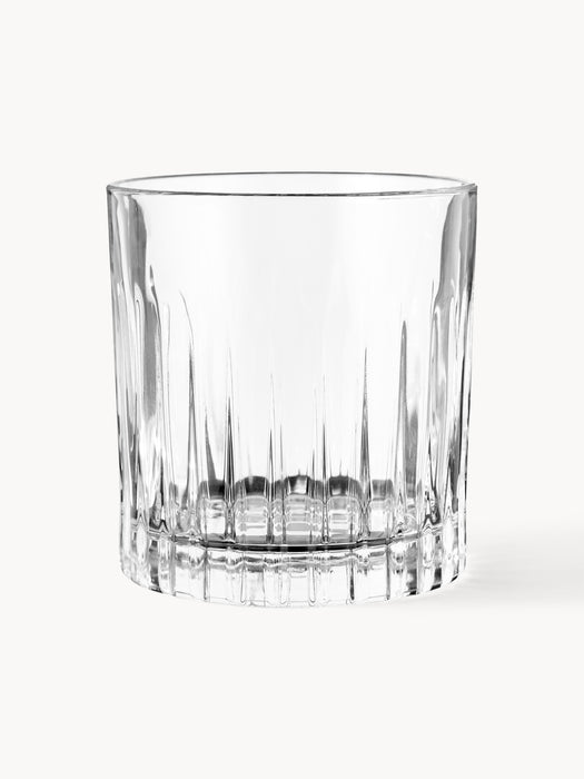 Crystal Tumblers Timeless with Embossed Pattern Set of 6