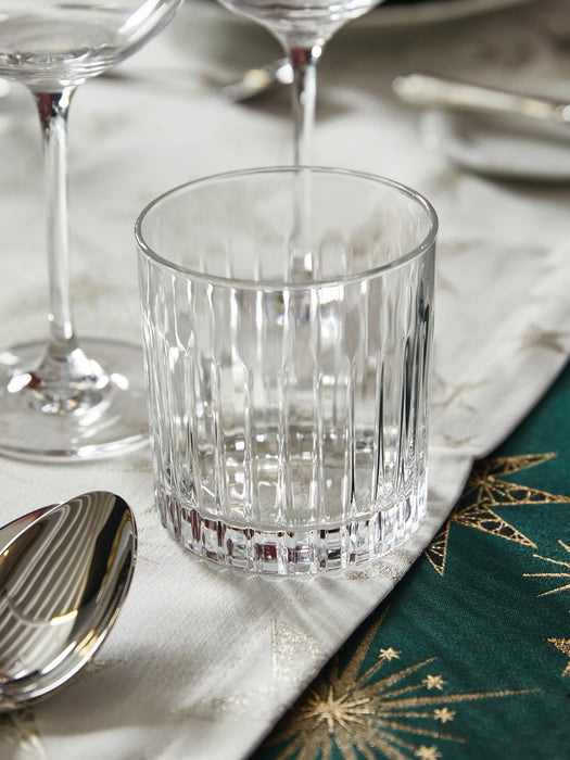 Crystal Tumblers Timeless with Embossed Pattern Set of 6
