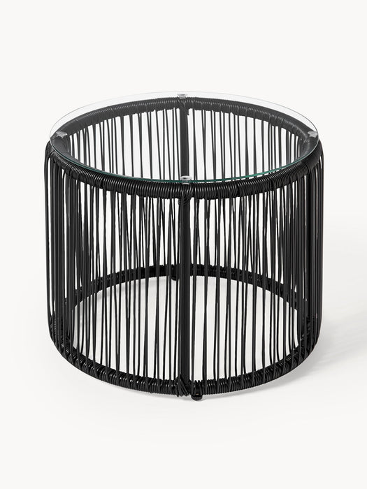 Bahia Round Plastic Wickerwork Side Table