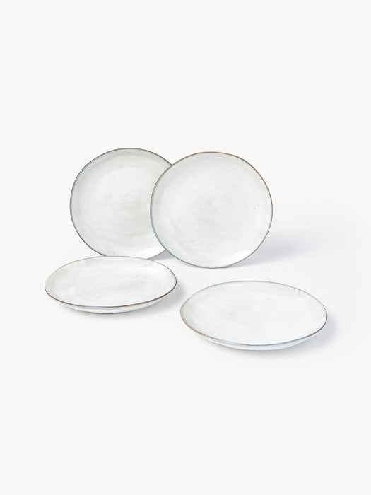 Handmade Breakfast Plates Nordic Sand Set of 4