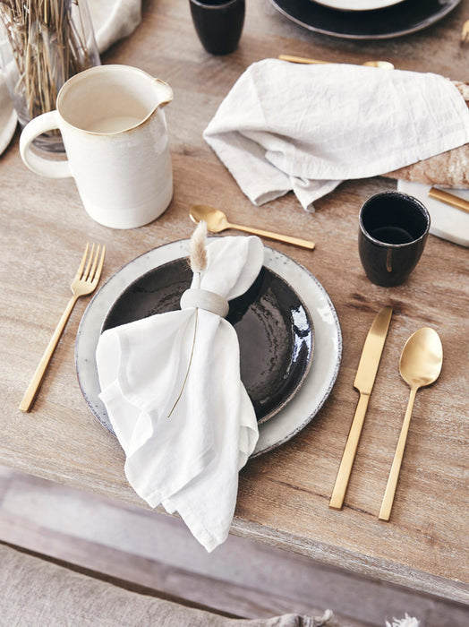 Handmade Breakfast Plates Nordic Coal Set of 4