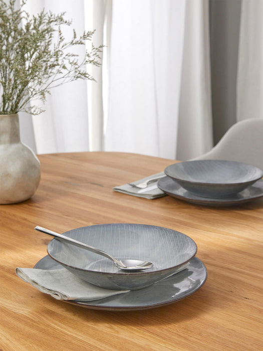 Handmade Soup Plates Nordic Sea, Set of 4