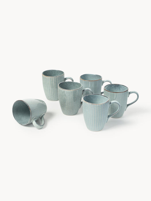 Handmade Mugs Nordic Sea, 250 ml, Set of 6