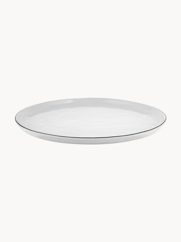Handmade Porcelain Dinner Plates Salt, Set of 4