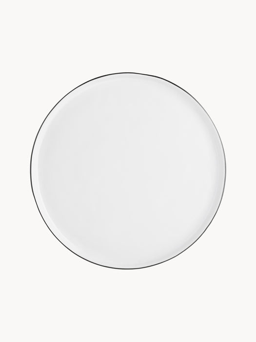 Handmade Porcelain Dinner Plates Salt Set of 4