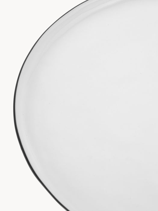 Handmade Porcelain Dinner Plates Salt Set of 4