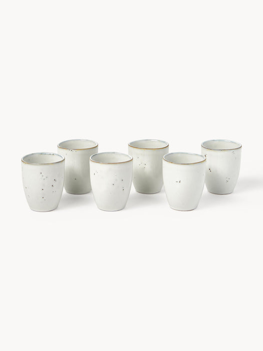 Handmade Espresso Cups Nordic Sand Set of 6