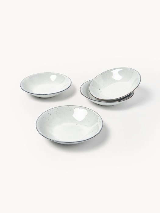 Handmade Soup Plates Nordic Sand Set of 4