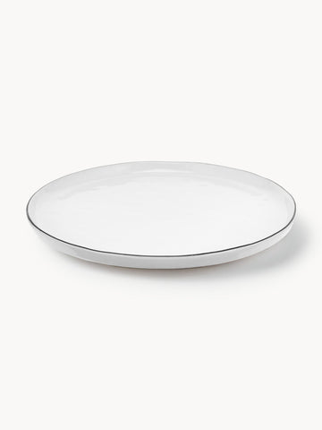 Handmade Porcelain Breakfast Plates Salt, Set of 4
