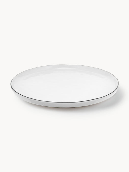 Handmade Porcelain Breakfast Plates Salt, Set of 4
