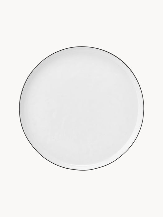 Handmade Porcelain Breakfast Plates Salt, Set of 4