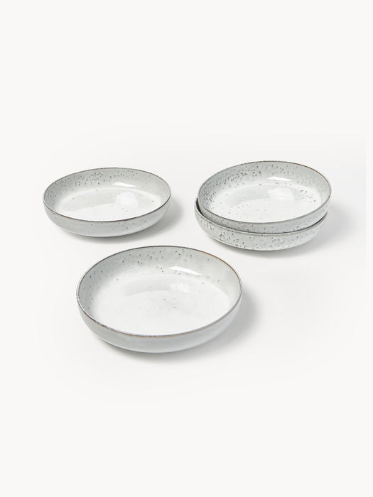 Handmade Bowls Nordic Sand 22 cm Set of 4