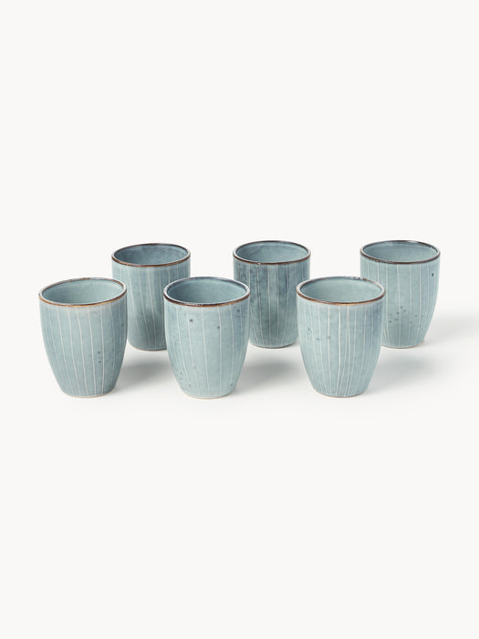 Handmade Espresso Cups Nordic Sea Set of 6