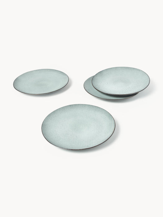 Handmade Dinner Plates Nordic Sea Set of 4