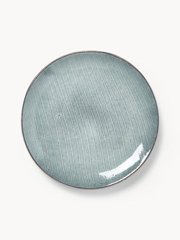 Handmade Breakfast Plates Nordic Sea, Set of 4