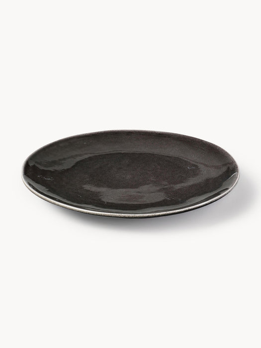 Handmade Dinner Plates Nordic Coal Set of 4