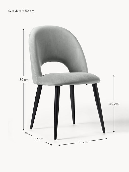 Velvet Upholstered Chair Rachel