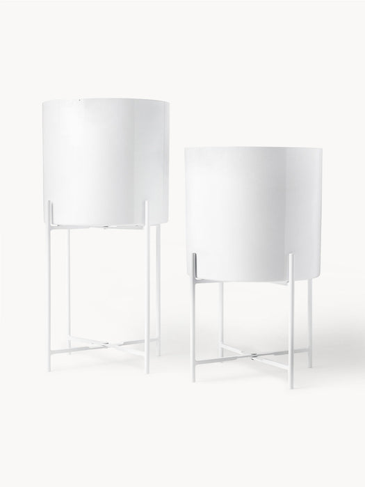 Mina Metal Cover Pots, Set of 2
