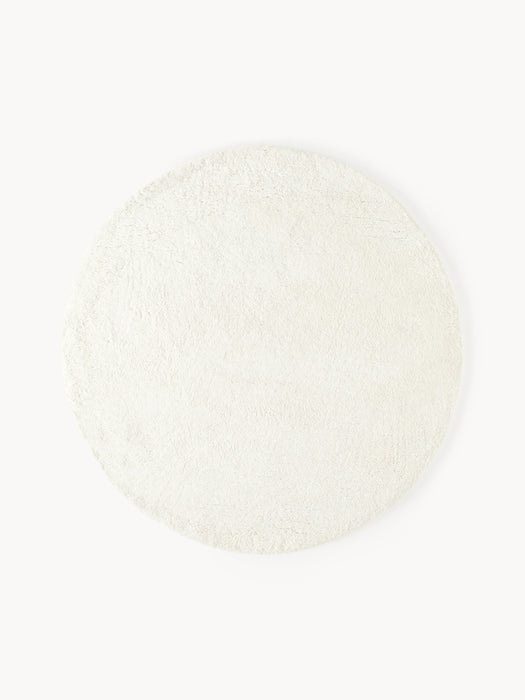 Round Fluffy High-Pile Rug Leighton