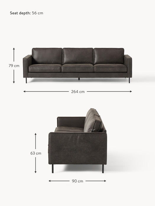 Leather Sofa Hunter 4-seater