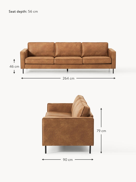 Leather Sofa Hunter 4-seater