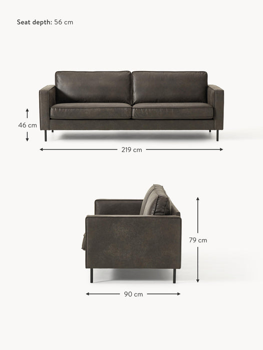 Leather Sofa Hunter 3-seater