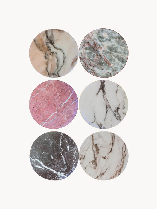 Cork Coasters Cara in Marble Look, Set of 6