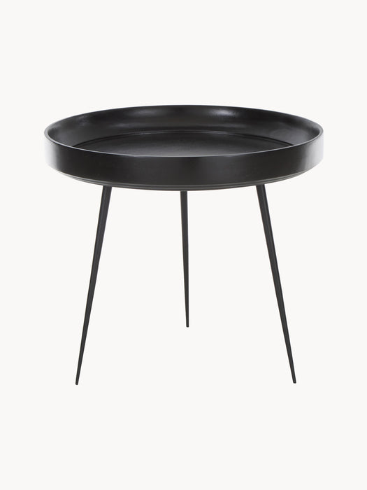 Round Mango Wood Side Table Bowl