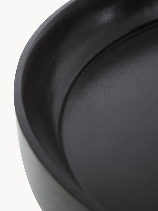 Round Mango Wood Side Table Bowl