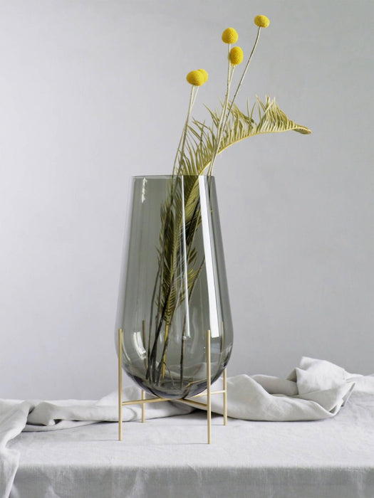 Mouth-Blown Vase chasse H 44 cm