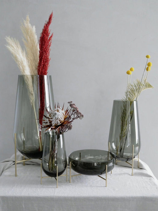 Mouth-Blown Vase chasse H 44 cm
