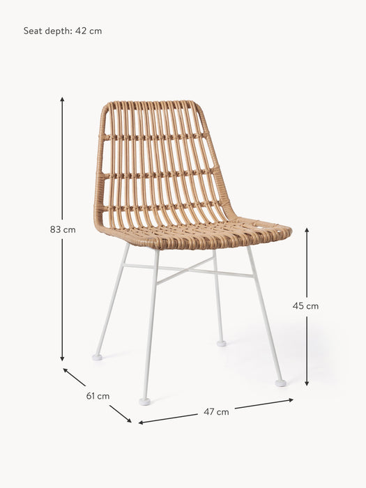Polyrattan Dining Chairs Costa Set of 2