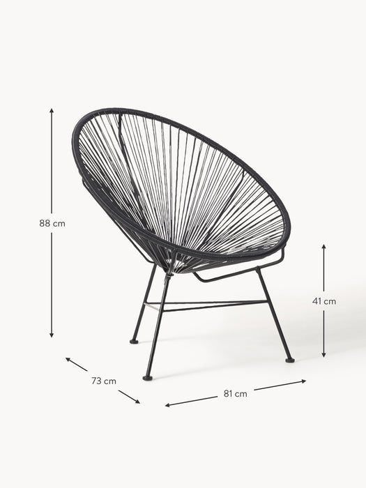 Plastic Wickerwork Lounge Chair Bahia