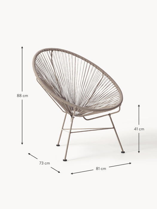 Plastic Wickerwork Lounge Chair Bahia