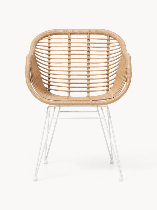 Polyrattan Dining Chairs Costa with Armrests Set of 2