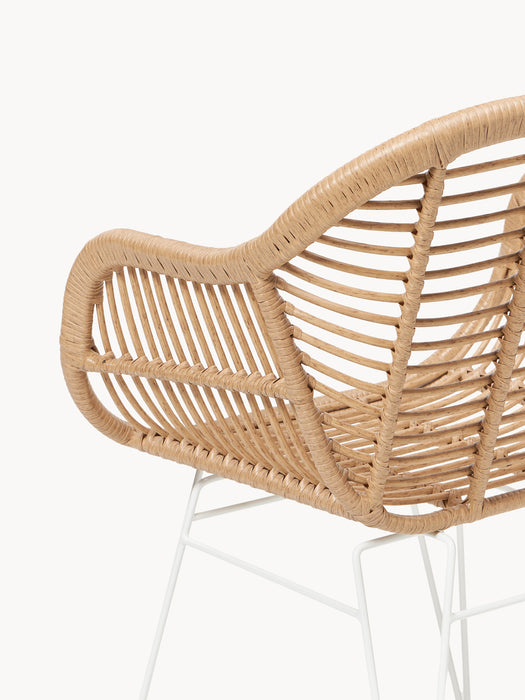 Polyrattan Dining Chairs Costa with Armrests Set of 2