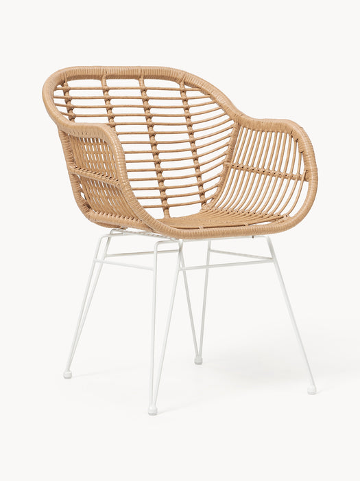 Polyrattan Dining Chairs Costa with Armrests Set of 2