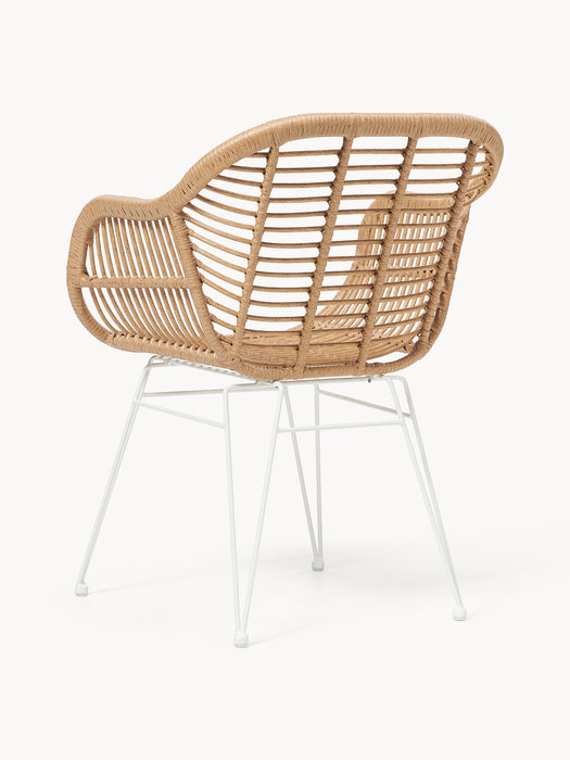 Polyrattan Dining Chairs Costa with Armrests Set of 2