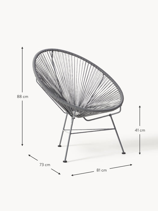 Plastic Wickerwork Lounge Chair Bahia