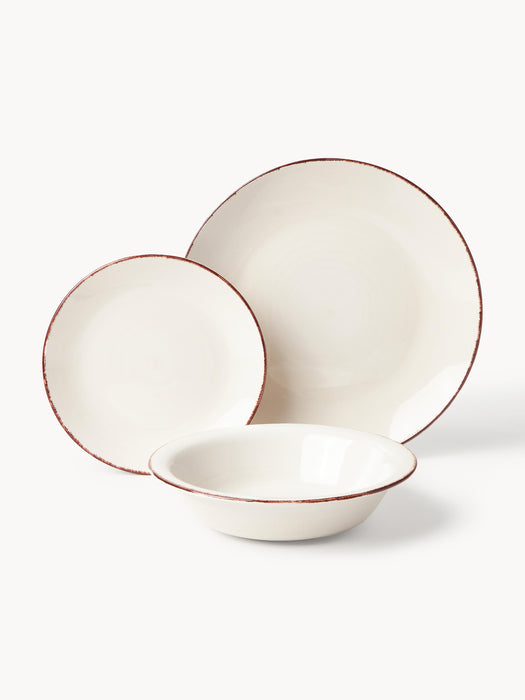 Hand-Painted Tableware Set Baita 6 People Set of 18