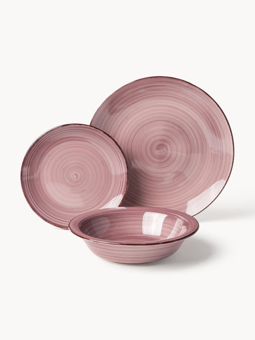 Hand-Painted Tableware Set Baita 6 People Set of 18