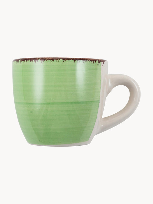 Hand-Painted Espresso Cups Baita with Saucers Set of 6